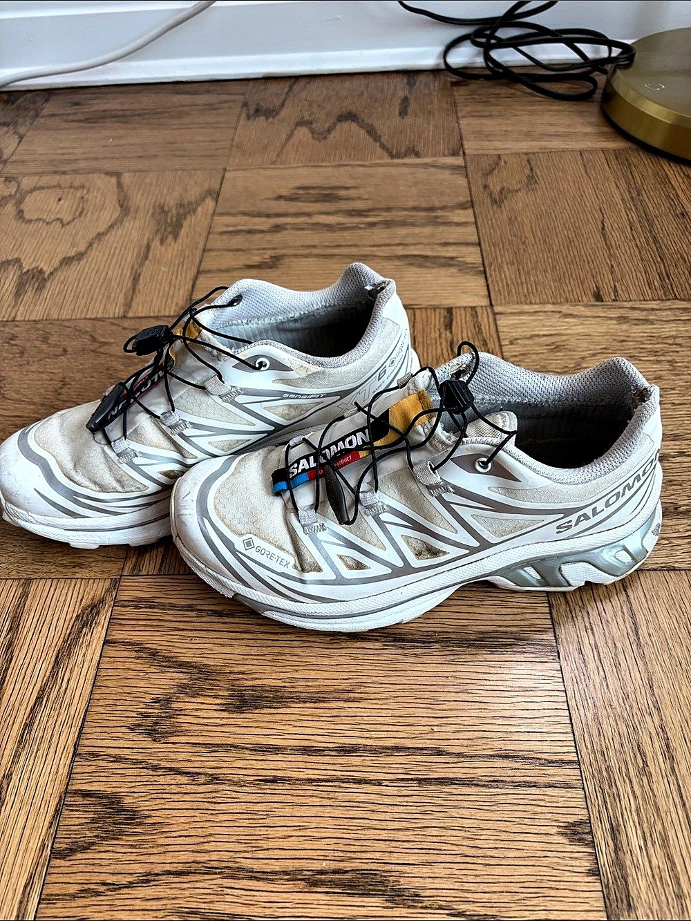 Salomon XT-6 GTX White & Gray Athletic Shoes